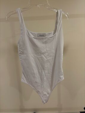 Babaton White One-Piece Bodysuit